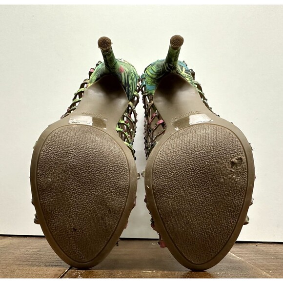 Zigi Soho Duran women size 7 open toe strappy stiletto multicolor heel sandals - Picture 10 of 10